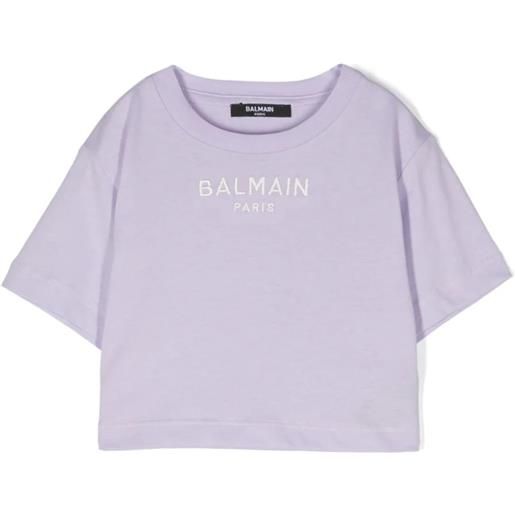 BALMAIN KIDS t-shirt con logo ricamato