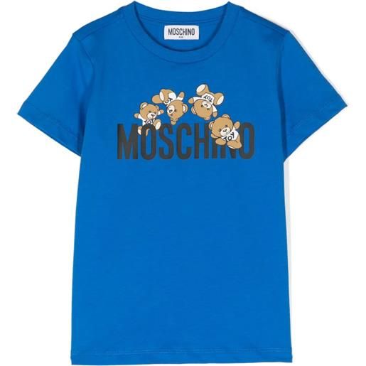 MOSCHINO KIDS t-shirt in jersey teddy logo