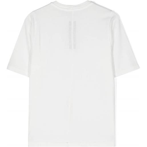 RICK OWENS KIDS t-shirt jumbo in jersey di cotone color latte di peso medio
