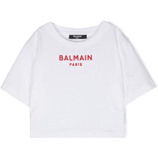 BALMAIN KIDS t-shirt con logo ricamato