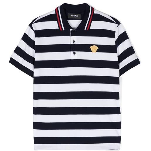 VERSACE KIDS polo nautical a righe