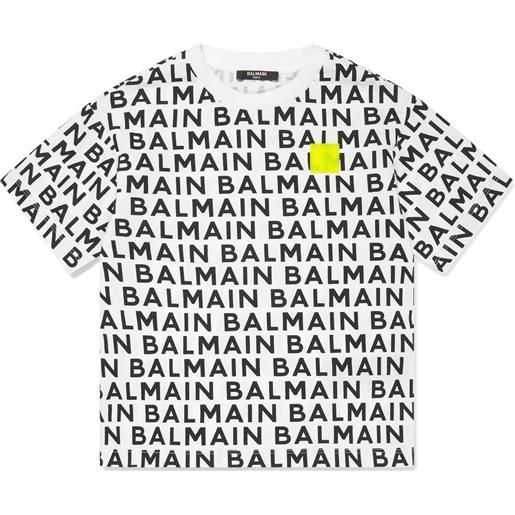 BALMAIN KIDS t-shirt logo all-over