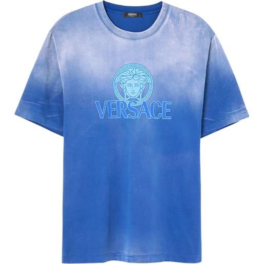 VERSACE t-shirt sfumata con medusa centrale