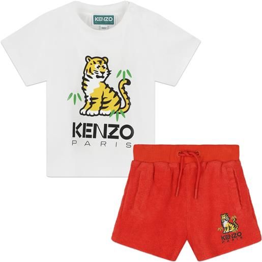 KENZO KIDS set top e shorts con stampa