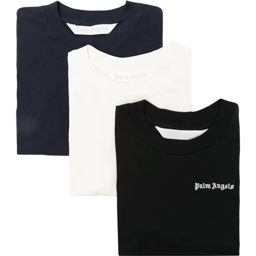 PALM ANGELS t-shirt con logo 3 pack