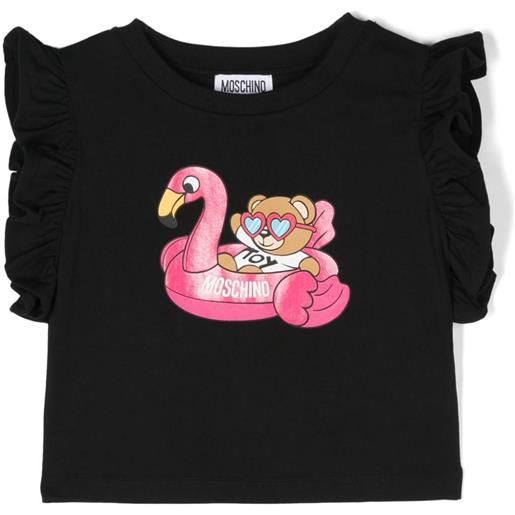 MOSCHINO KIDS t-shirt in jersey pool party teddy bear