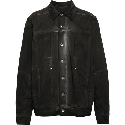 RICK OWENS giacca lido workwear in dark dust