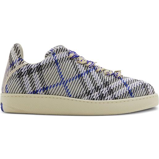 BURBERRY check knit box sneakers