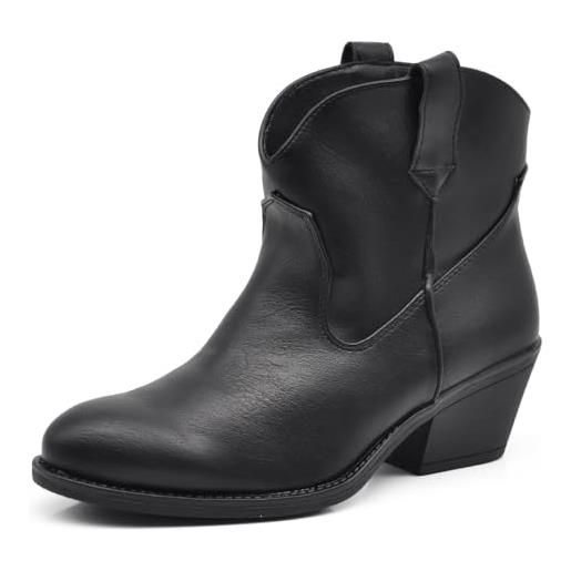 IF fashion scarpe da donna stivali stivaletti camperos traforati g678 nero n. 38