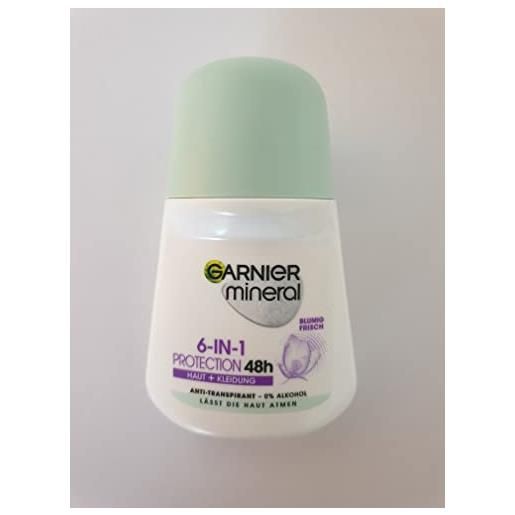 Garnier minerale protection 5 deodorante roll -on , 6 pacco (6 x 50ml)