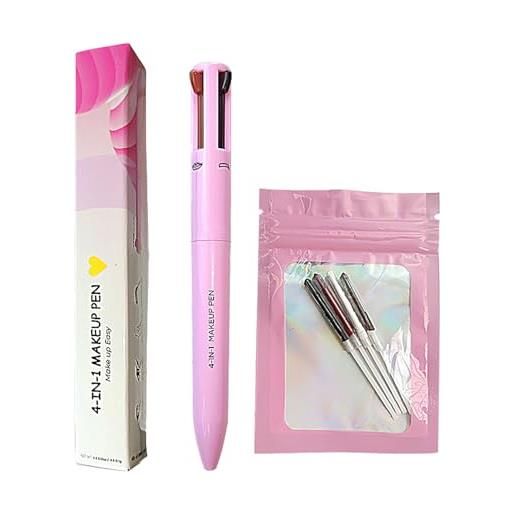 BeauFairy penna per trucco 4 in 1, multi-funzione makeup matita di bellezza con ricarica, eyeliner, matita per sopracciglia, matita per labbra penna evidenziatore, crea trucco di lunga durata