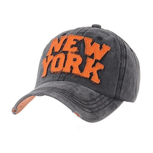 MarkMark berretto baseball washed del trucker cappello new york dw1516, nero , l
