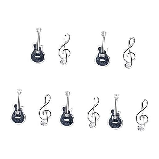 SOIMISS 5 paia orecchini di note musicali orecchini carini per le donne orecchino a borchie orecchini di moda per le donne orecchini per le donne alla moda rame da donna violino decorare