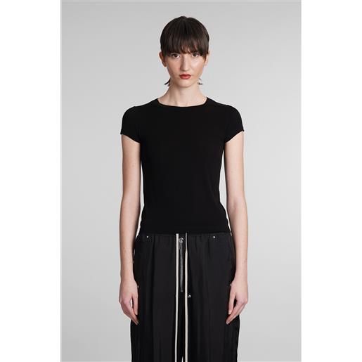 Rick Owens t-shirt cropped level t in cupro nero