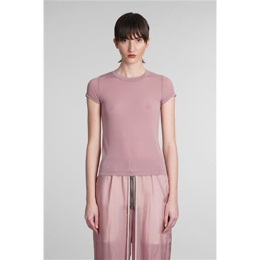 Rick Owens t-shirt cropped level t in cupro rosa