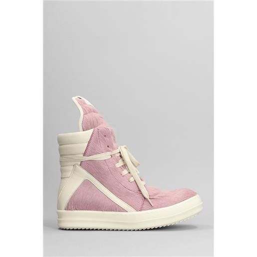 Rick Owens sneakers geobasket in cavallino rosa