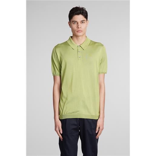 Roberto Collina polo in seta verde