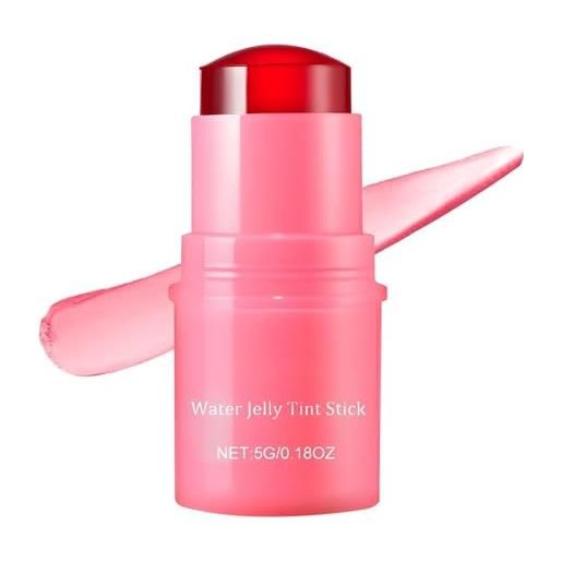 Dujuanus milk jelly tint, cooling water jelly tint, sheer lip & cheek stain - buildable watercolor finish - 1,000+ swipes per stick - natural jelly lipstick blush tint (red)