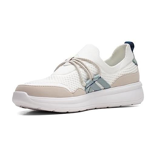 Clarks ezera run, mocassino donna, taupe combi, 41 eu