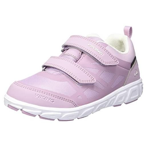 Viking veme low gtx r, scarpe da passeggio unisex - bambini e ragazzi, rosa (light pink), 25 eu