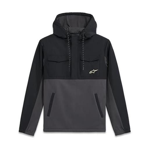 Alpinestars juncture hybrid jacket giacca sportiva, nero/grigio metallo, xxl uomo