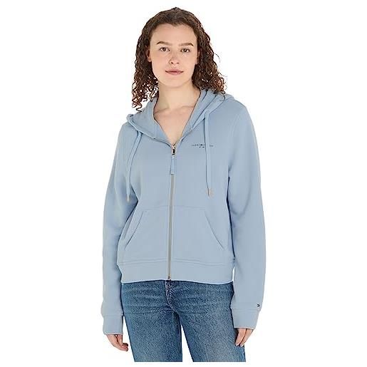 Tommy Hilfiger donna felpa con cappuccio e zip 1985 terry cerniera, verde (olympic green), m