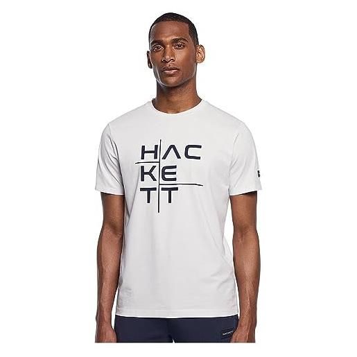 Hackett London hs grafica cationica t-shirt, bianco (bianco), s uomo