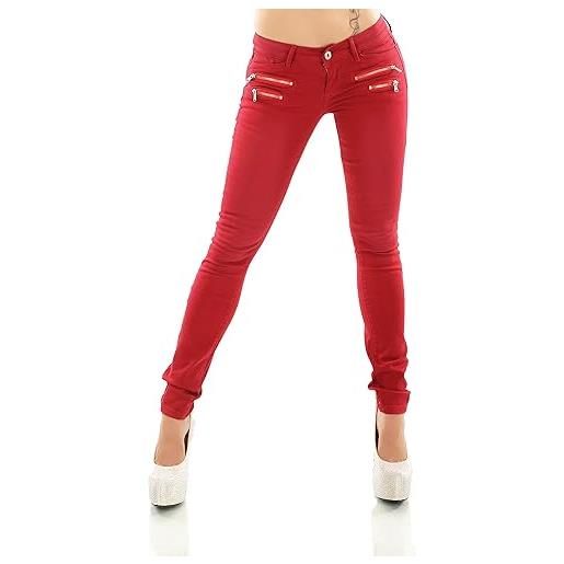 STIDIA jeans da donna a vita bassa, skinny, slim fit, stretch, denim, mirtillo/902-10, m