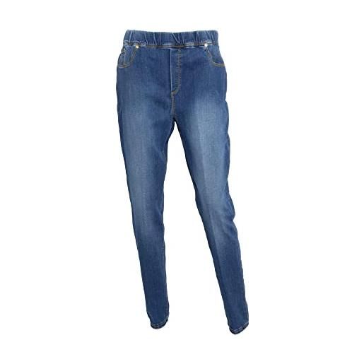 LISA KOTT jeans donna elasticizzato lk9019 linea curvy style taglia 52