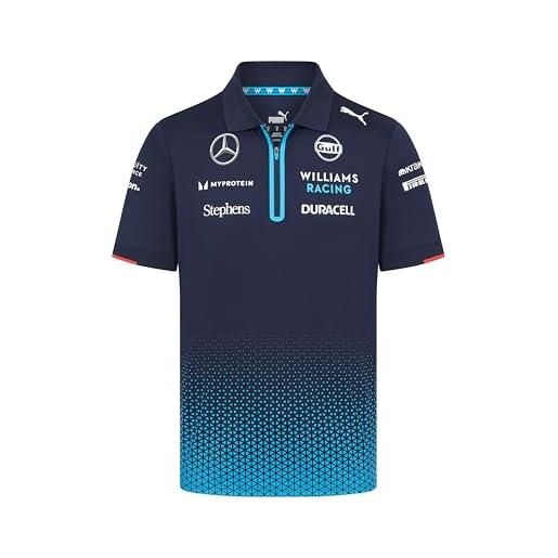 PUMA polo williams racing 2024 team da uomo - blu navy - taglia: m