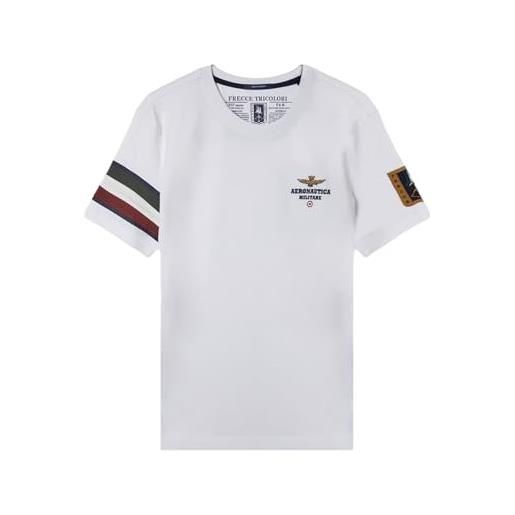Aeronautica Militare t-shirt uomo ts2230 tshirt bianco pilota frecce tricolori (it, testo, l, regular, regular, bianco)