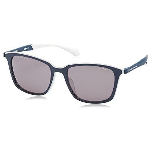 BOSS 1140/f/s, occhiali da sole, matte blue grey, 56, da uomo