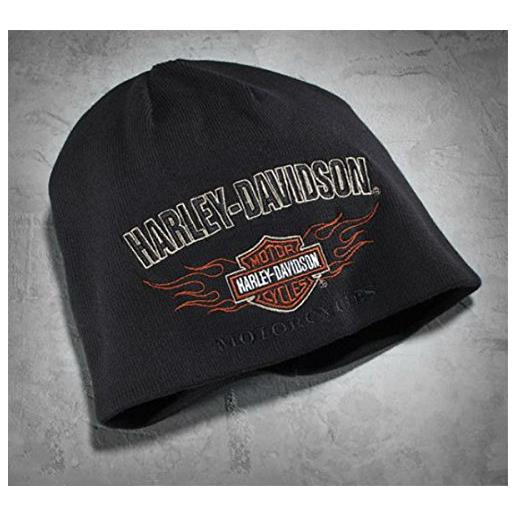 GZM cappello berretto reversibile orig. Harley davidson flame knit hat 99509-12vm idea regalo