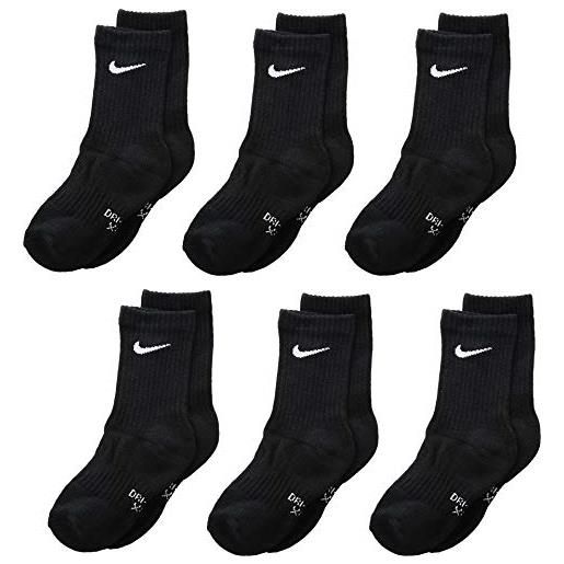 Nike kids rn0019 short socks 6 pairs eu 23 1/2-27