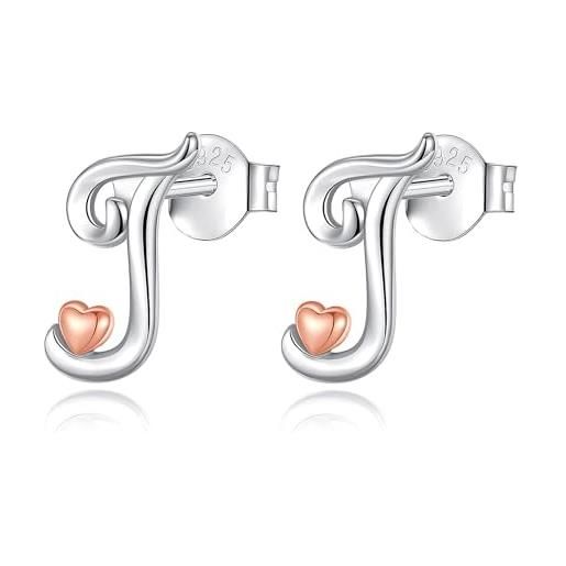 CELESTIA orecchini con iniziale argento 925 donna personalizzato orecchini punto luce piccoli orecchini ragazza orecchini argento bambina idee regalo adolescente femmina