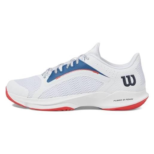 Wilson hurakn 2.0, scarpe da tennis uomo, bianco deja vu blu rosso, 47 1/3 eu
