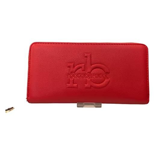 ROCCO BAROCCO portafoglio donna con zip - lady wallet wtih zip 19x11 rosso
