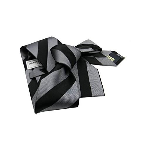 Avantgarde cravatta elegante uomo a righe seta silk grigio necktie striped cerimonia italy colore colour grigio grey graeu fantasia a righe striped gestreift fantasia 4