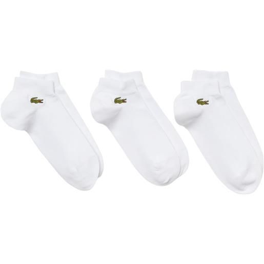 Lacoste calzini da tennis Lacoste sport low-cut cotton socks 3p - white/white/white