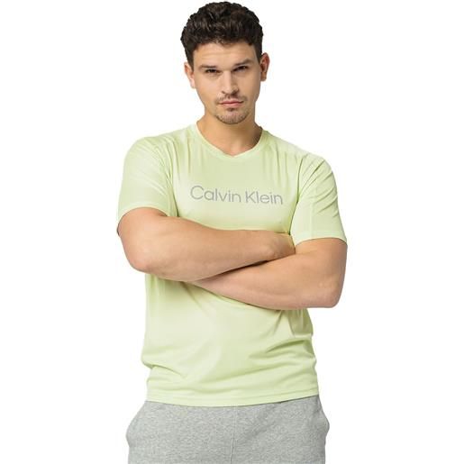 Calvin Klein t-shirt logo script uomo verde