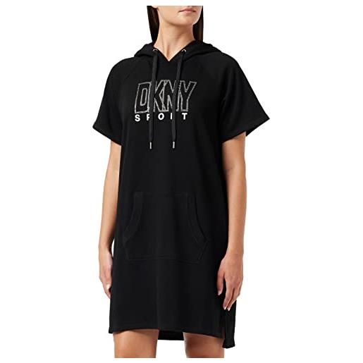 DKNY vestito sportivo da donna abito casual, nero, s