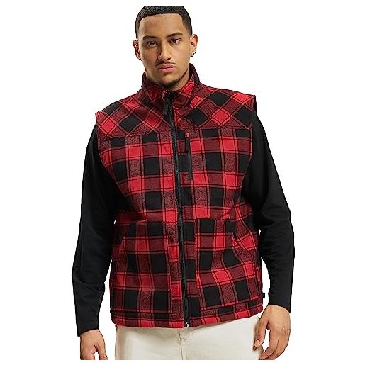 Brandit lumber vest gilet, red/black, 5xl uomo