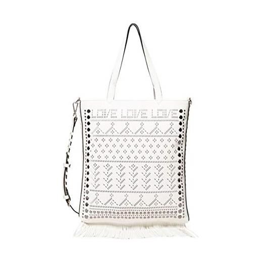 Desigual - borsa a tracolla con manico azabache coro, bianco (bianco), 3x36.5x32 cm (b x h x t)