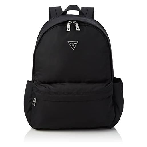 Guess certosa smart compact backpack, zaino uomo, black, unica