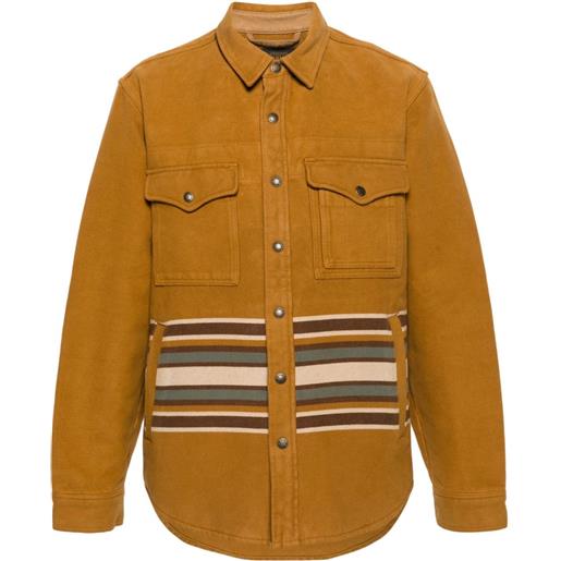 Filson giacca-camicia a righe - giallo