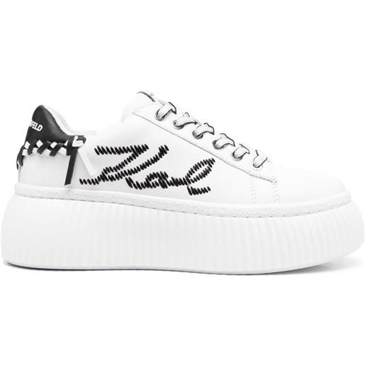 Karl Lagerfeld sneakers con ricamo - bianco