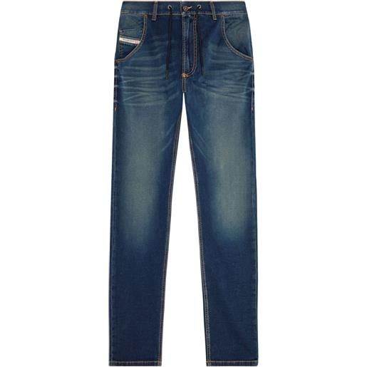 Diesel jeans a vita bassa d-krooley - blu