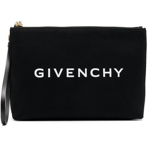 Givenchy clutch con stampa - nero