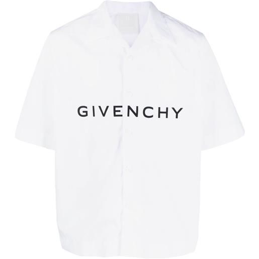 Givenchy camicia a maniche corte con stampa - bianco
