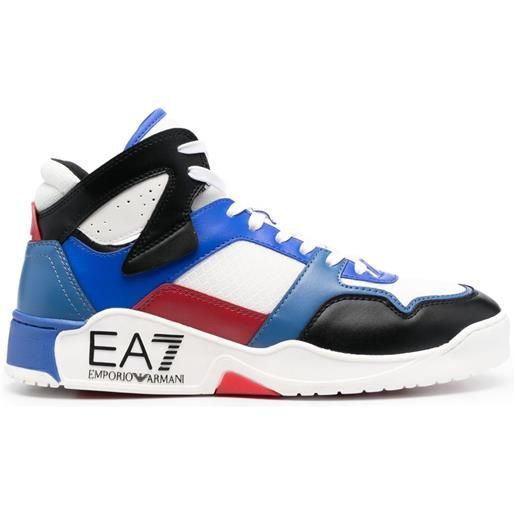 Ea7 Emporio Armani sneakers alte con design color-block - bianco